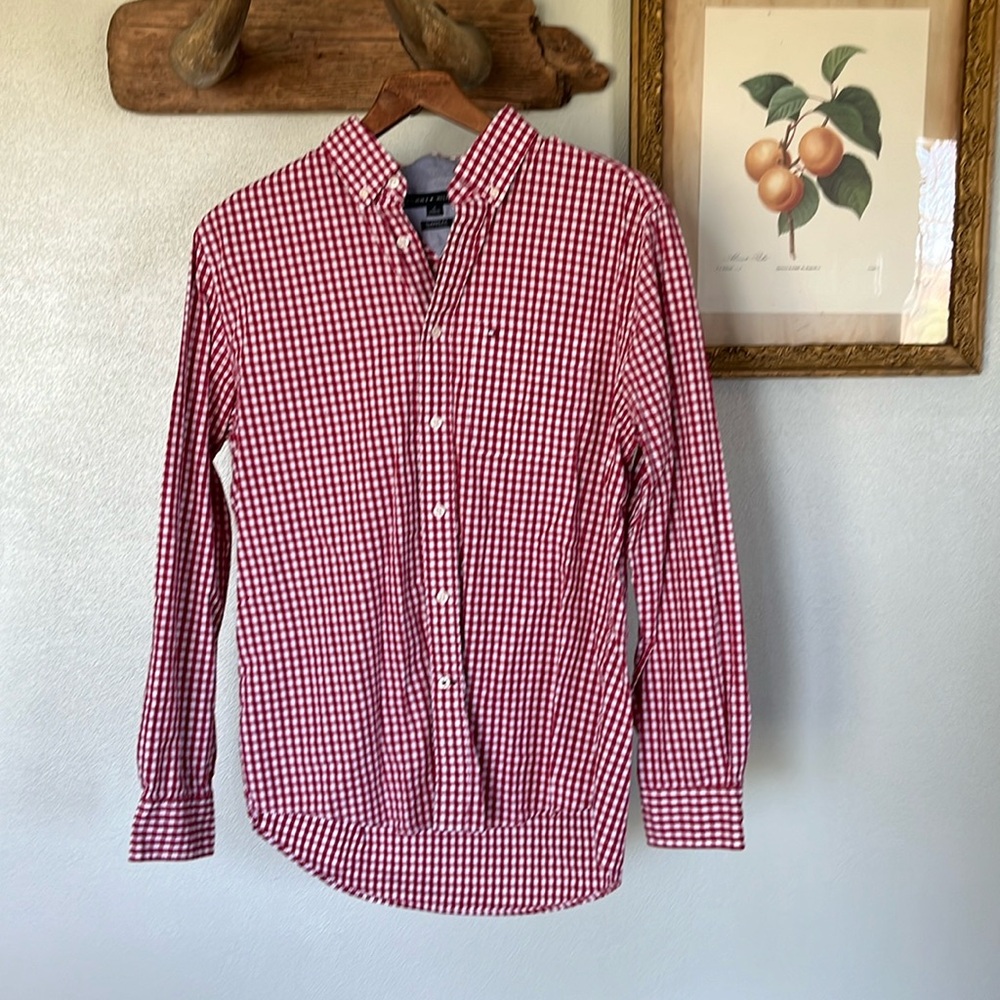 Classic fit Tommy Hilfiger checker button up dress shirt